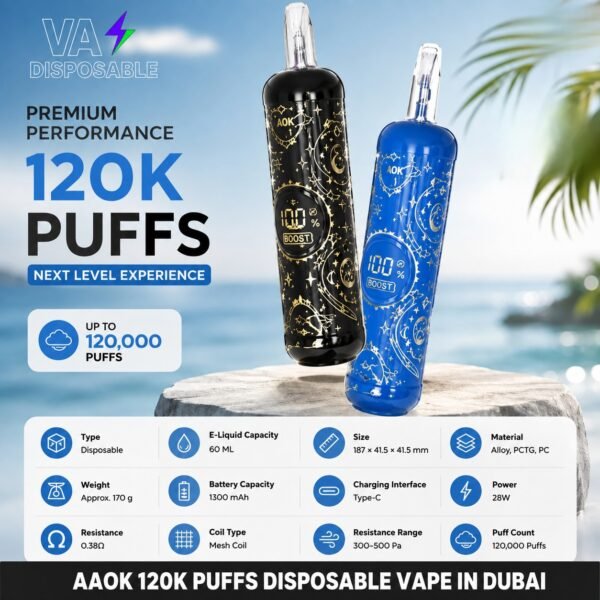 AAOK 120k Puffs Disposable Vape in Dubai