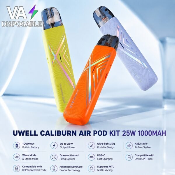 Uwell Caliburn Air Pod Kit 25W 1000mAh in Dubai UAE Uwell Caliburn Air Pod Kit 25W 1000mAh in Dubai UAE