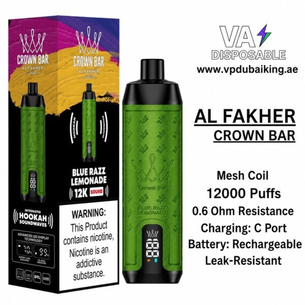 Al Fakher Crown Bar 12000 Puffs 5MG