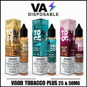 VGOD Tobacco Plus Salt Nicotine 25MG & 50MG VGOD Tobacco Plus Salt Nicotine 25MG & 50MG