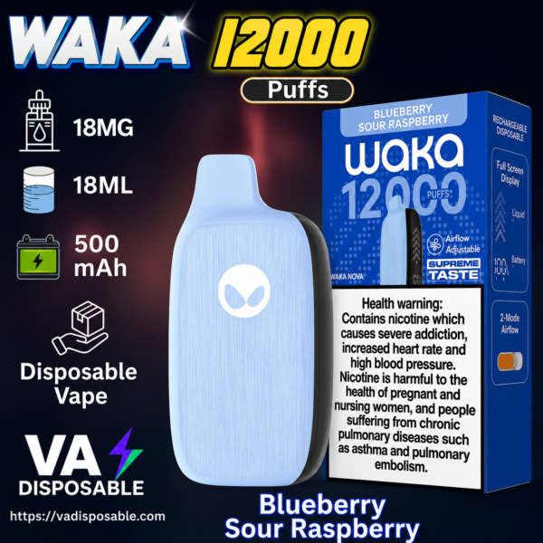 Waka Nova 12000 Puffs 18MG Disposable in Dubai